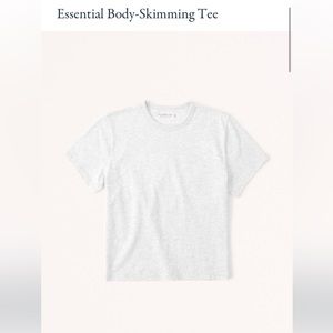 Abercrombie & Fitch Essential Body-Skimming Tee. Light Grey. XS
